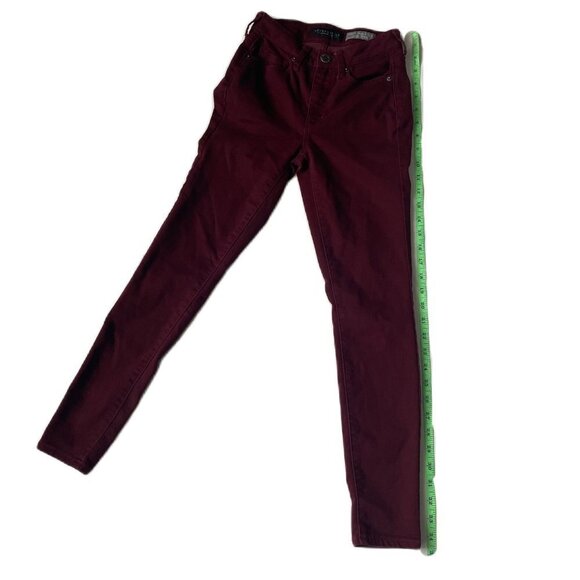 Aeropostale Womens 000 Burgundy‎ High Waisted Jegging - Picture 10 of 11